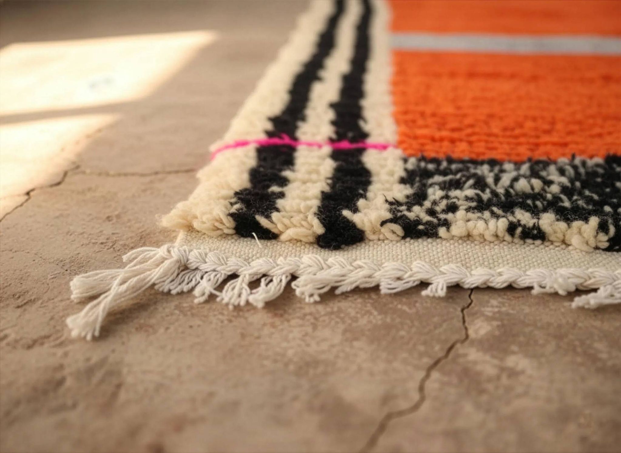 Traditional Moroccan handwoven rug 3x2 m