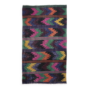 Kilim Turc Yuruk Vintage 177x338 cm Geometrique Multicolore
