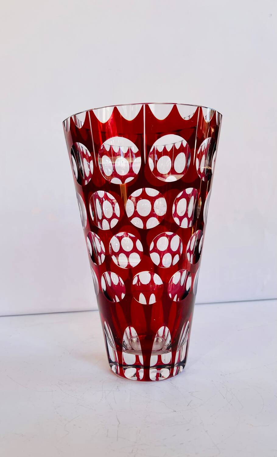 Bohemian crystal vase
