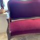 Red sofa bordeaux upholstered velvet