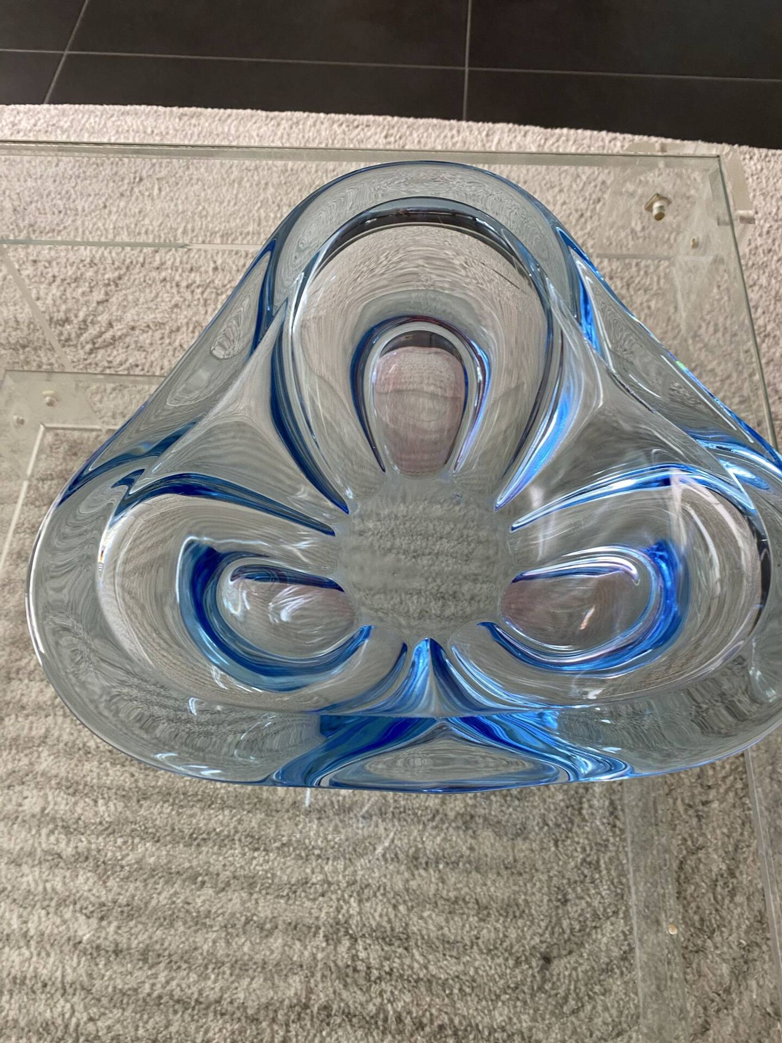 Blue Murano fruit bowl