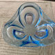 Large light blue Murano fruit bowl
