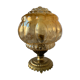 Old vintage table lamp made of amber molded glass