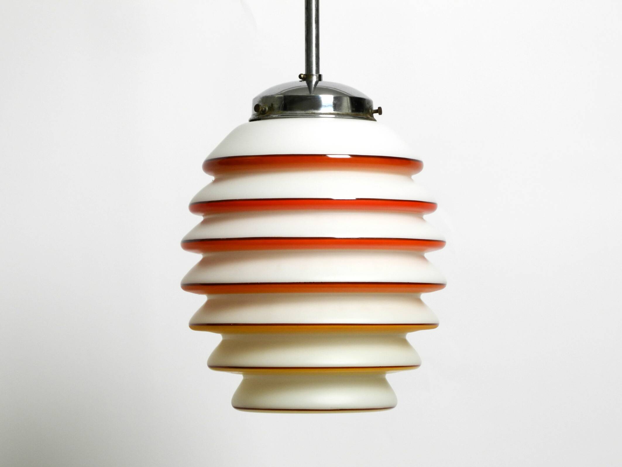 Beautiful rare original glass ceiling lamp from the 1930s