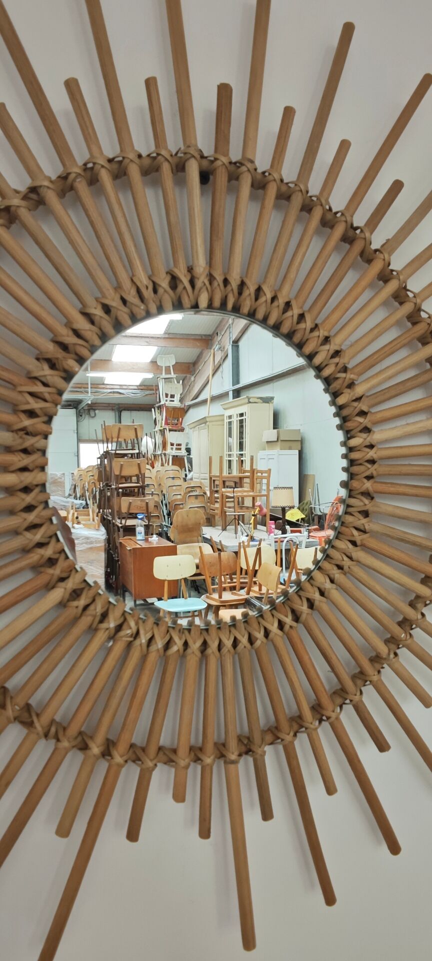 Rattan sun mirror 1970