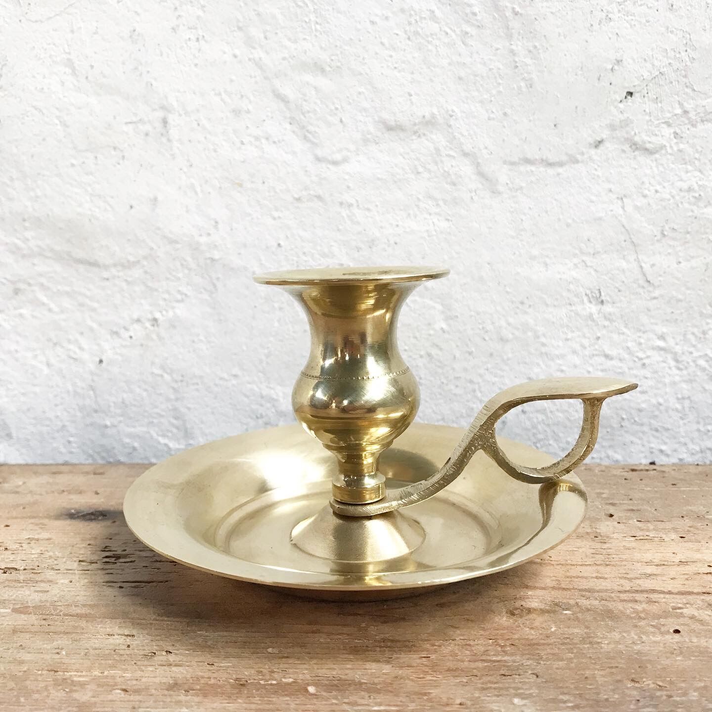 Brass cellar rat candle holder