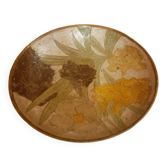 Enameled brass cup