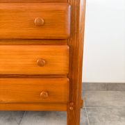 Large elm chest of drawers from Maison Regain, vintage 80s.