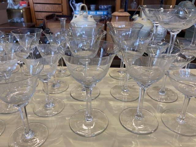 Art Deco crystal service