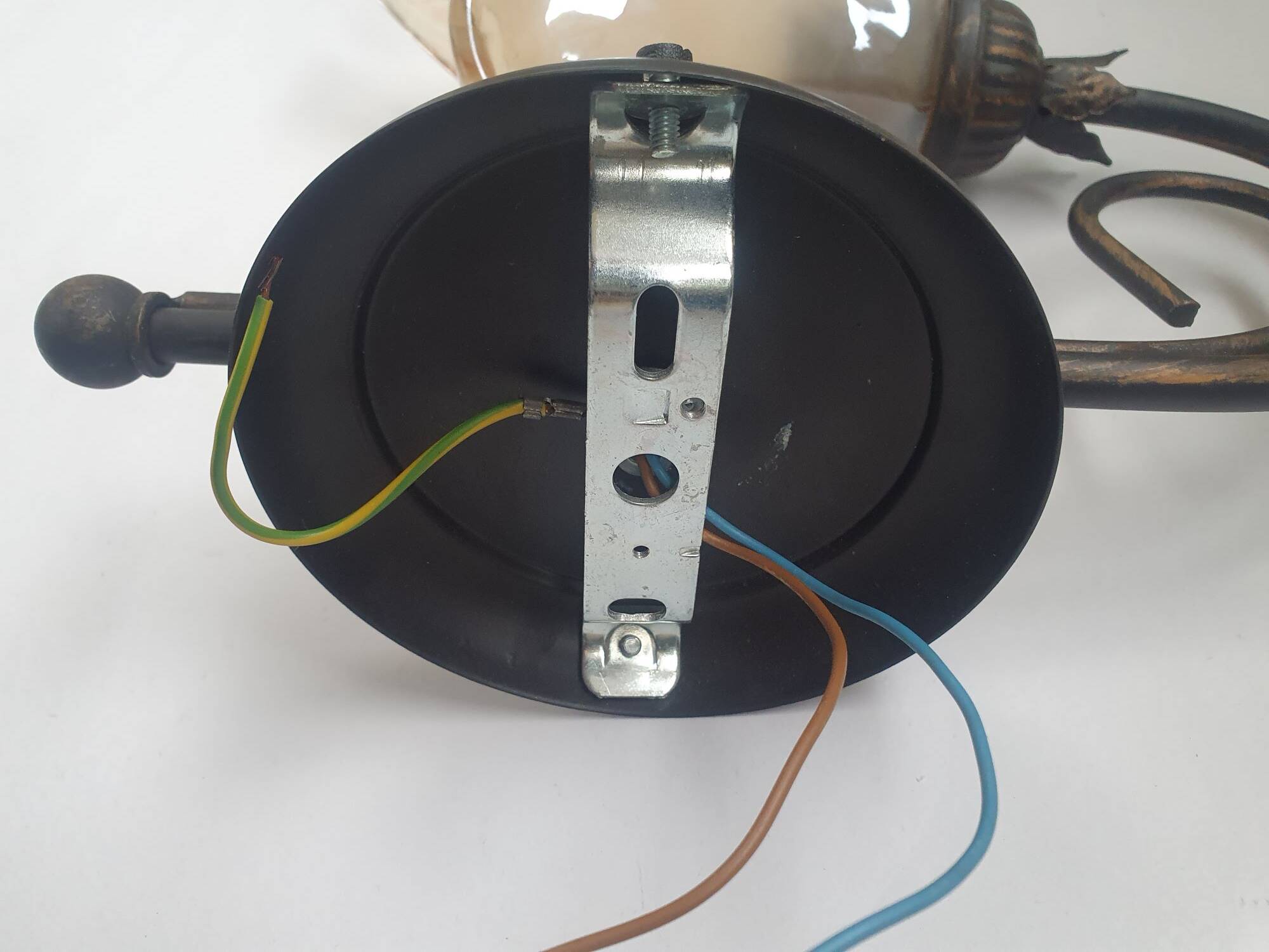 Pair of vintage flower-shaped globe wall lights