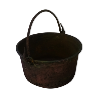 Old copper cauldron