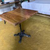 Table bistrot bois brut