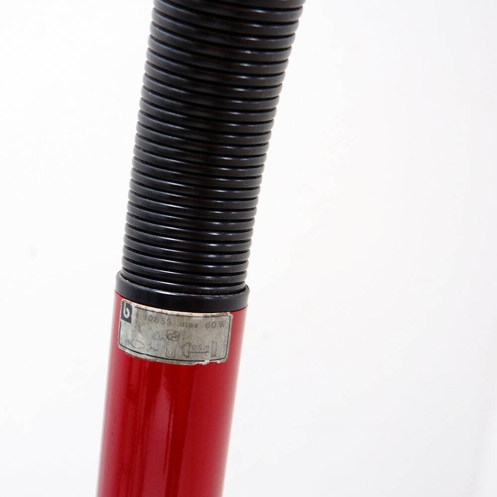Space Age floor lamp with dark red shade - 1970s