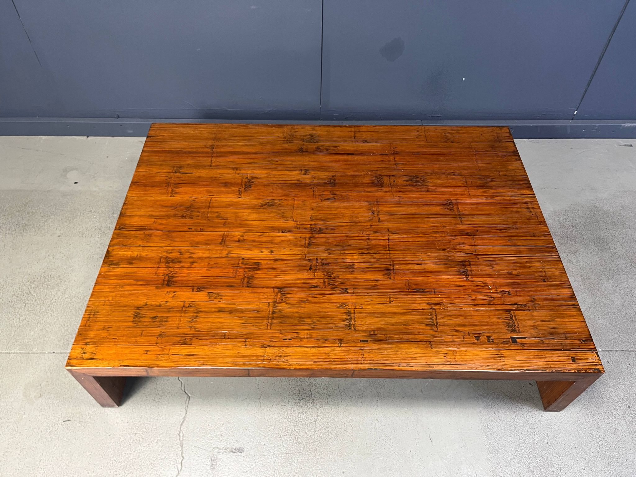 Large coffee table in bamboo attributed to Axel Vervoordt, 1980s