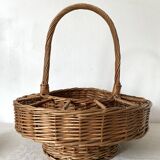Bar basket or plant holder in woven wicker