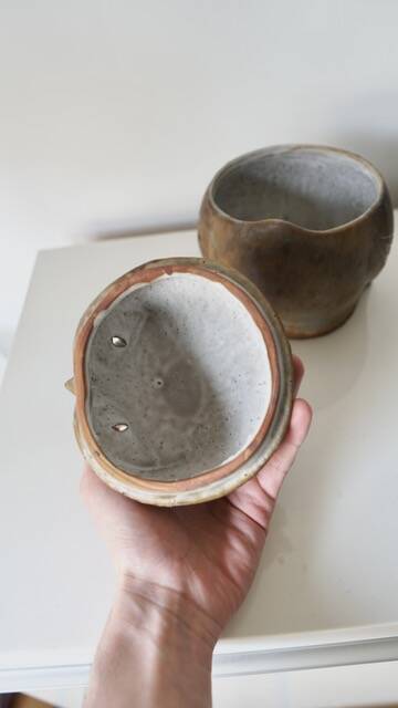 Ceramic owl sculpture - signed Agnès Escala - France, 1960s