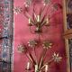Pair of wall lamps 1970 gilded metal 3 lights