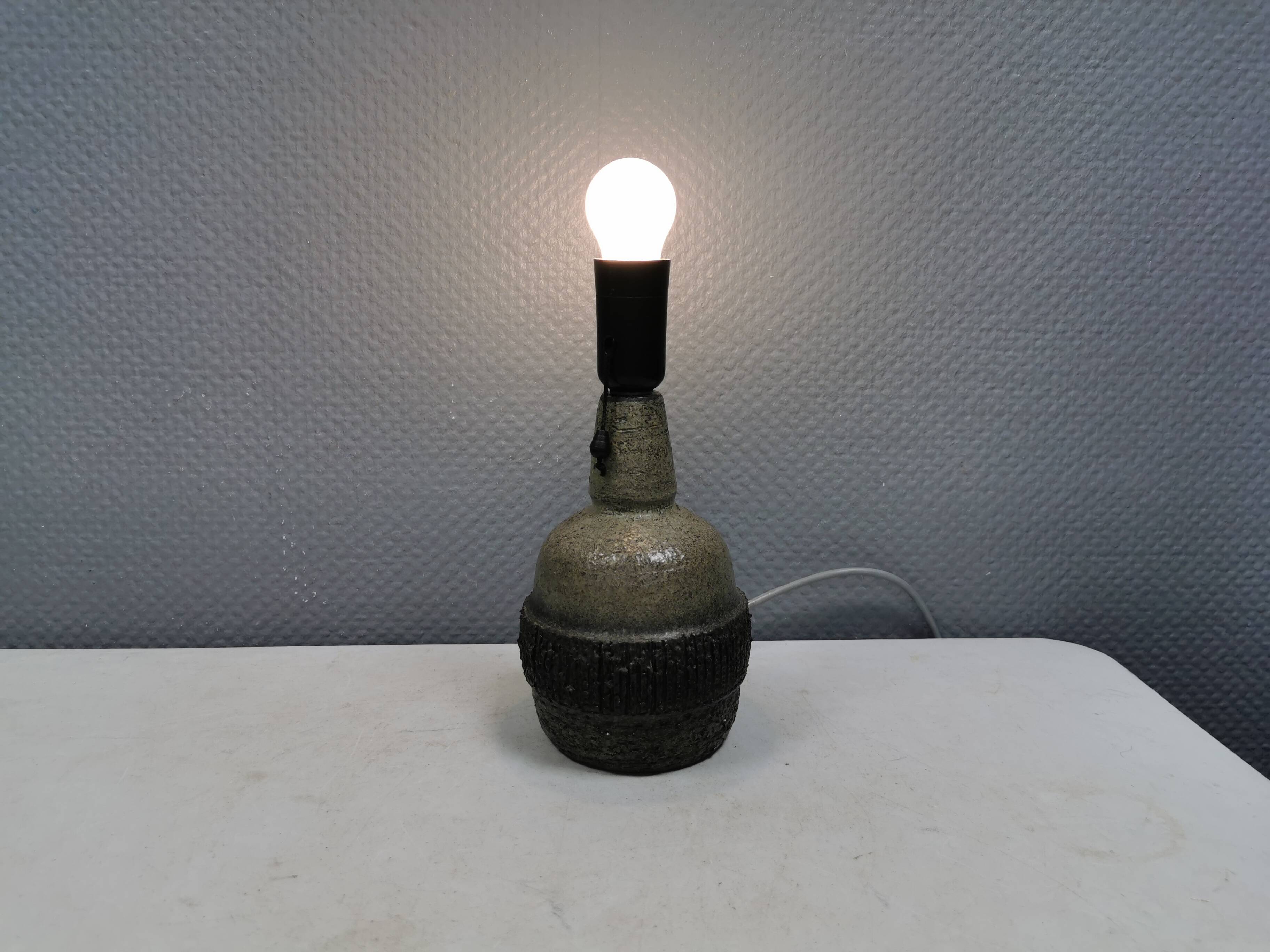 Ceramic table lamp, Danish from the 1970s-80s.
