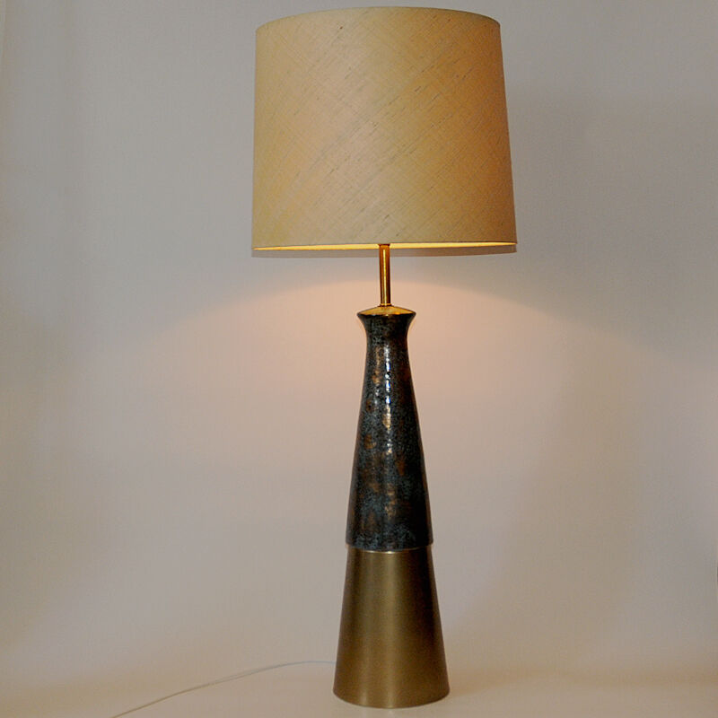 Coneshaped Italian metal and brass floorlamp 1960s