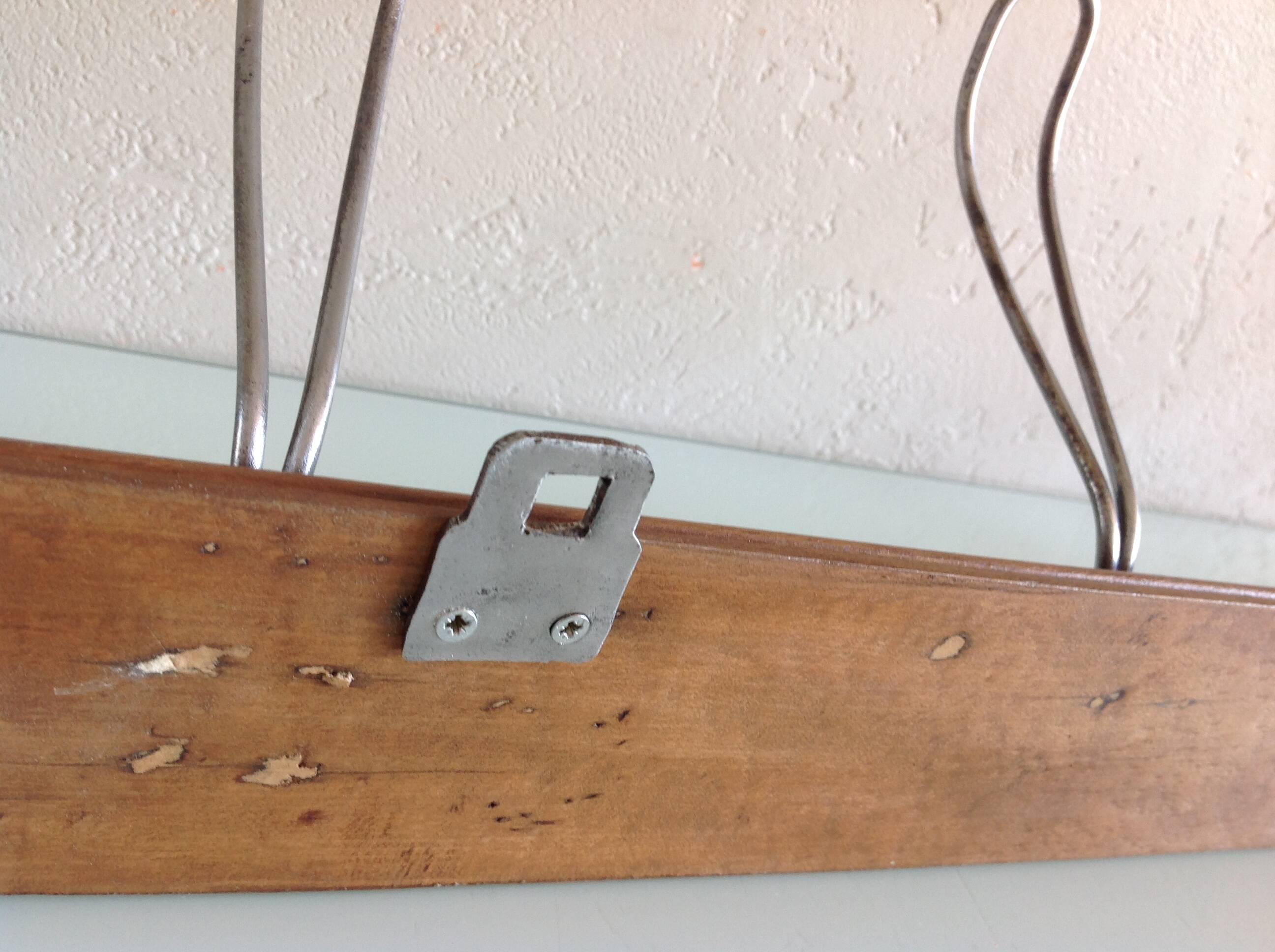 Vintage five-headed wooden coat rack from the 30s/40s