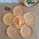 6 small dessert plates in vintage Chantilly Longchamp sandstone