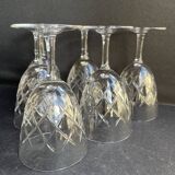 6 wine glasses - Cut crystal – Cristalleries Royales de Champagne