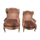 Paire de fauteuils à oreilles
