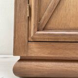 Storage unit in solid oak and veneer, circa 1960.