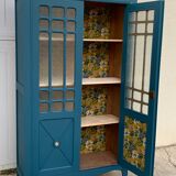 Glass-glazed Parisian wardrobe 1950