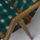 Mid-century Italian armchair in walnut with straps, in the style of Franco Albini.