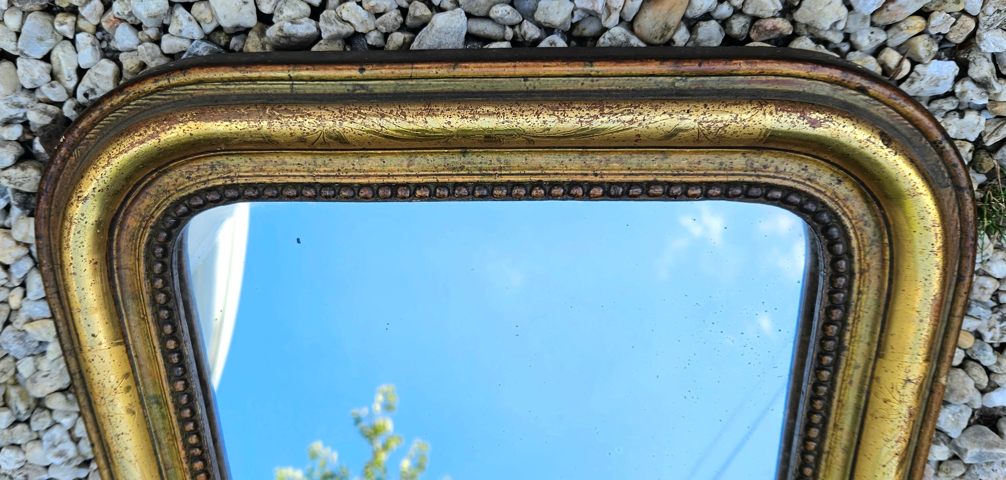 19th century mirror 37x45cm