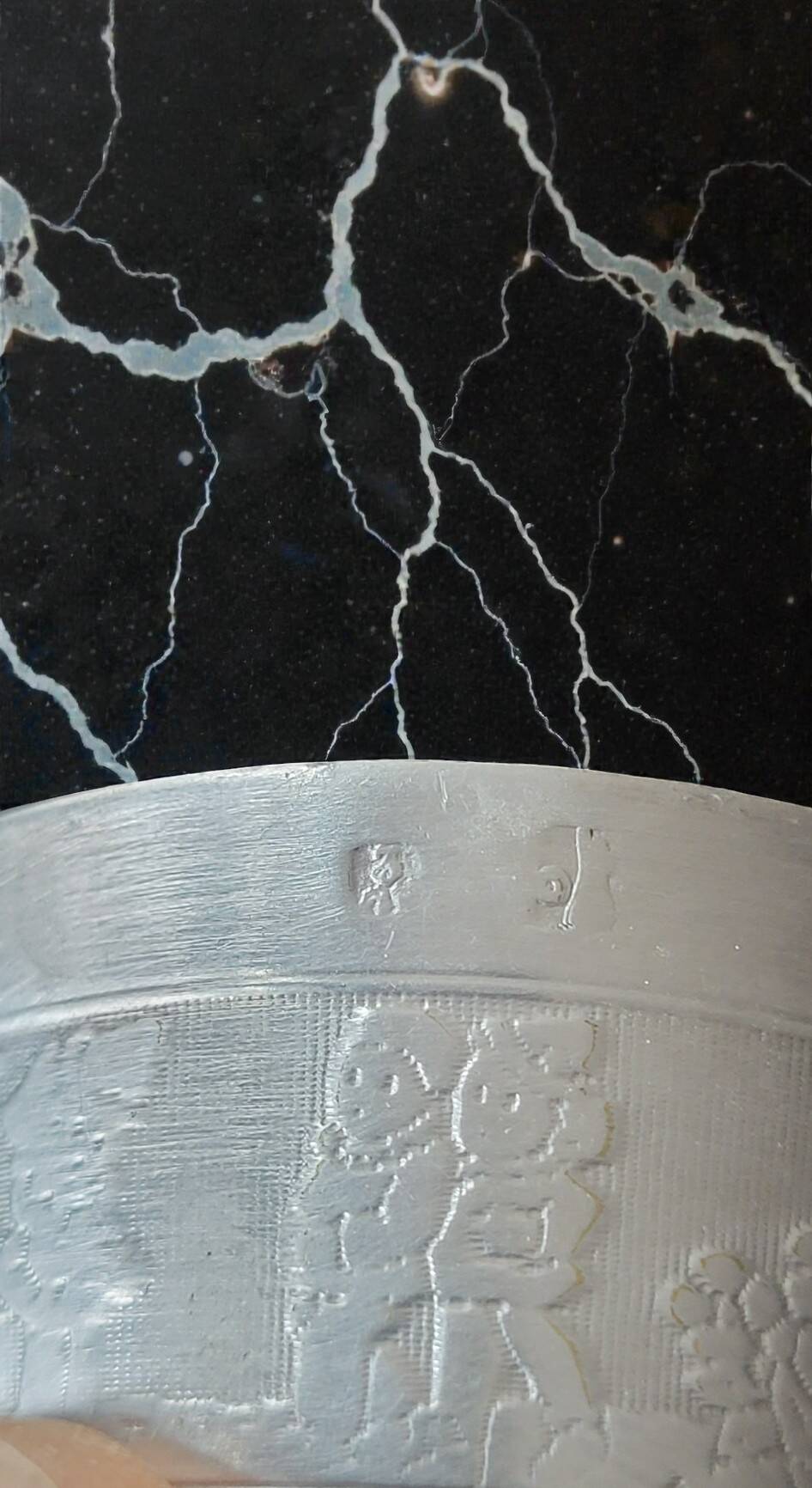 Silver-plated metal egg cup