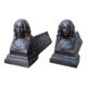 Paire de chenets de cheminée buste Louise de La Vallière XIX