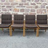 4 old Scandinavian Lounge chairs 60s Fröscher KG