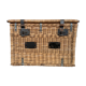 Former sncf travel trunk in rattan early XXeme