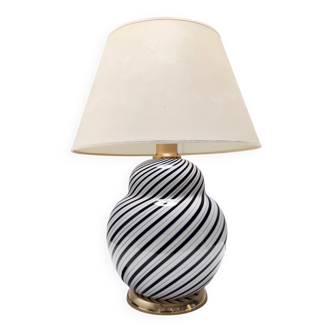 Lampe de table postmoderne en verre de Murano dans le style de Lino Tagliapietra, Italie