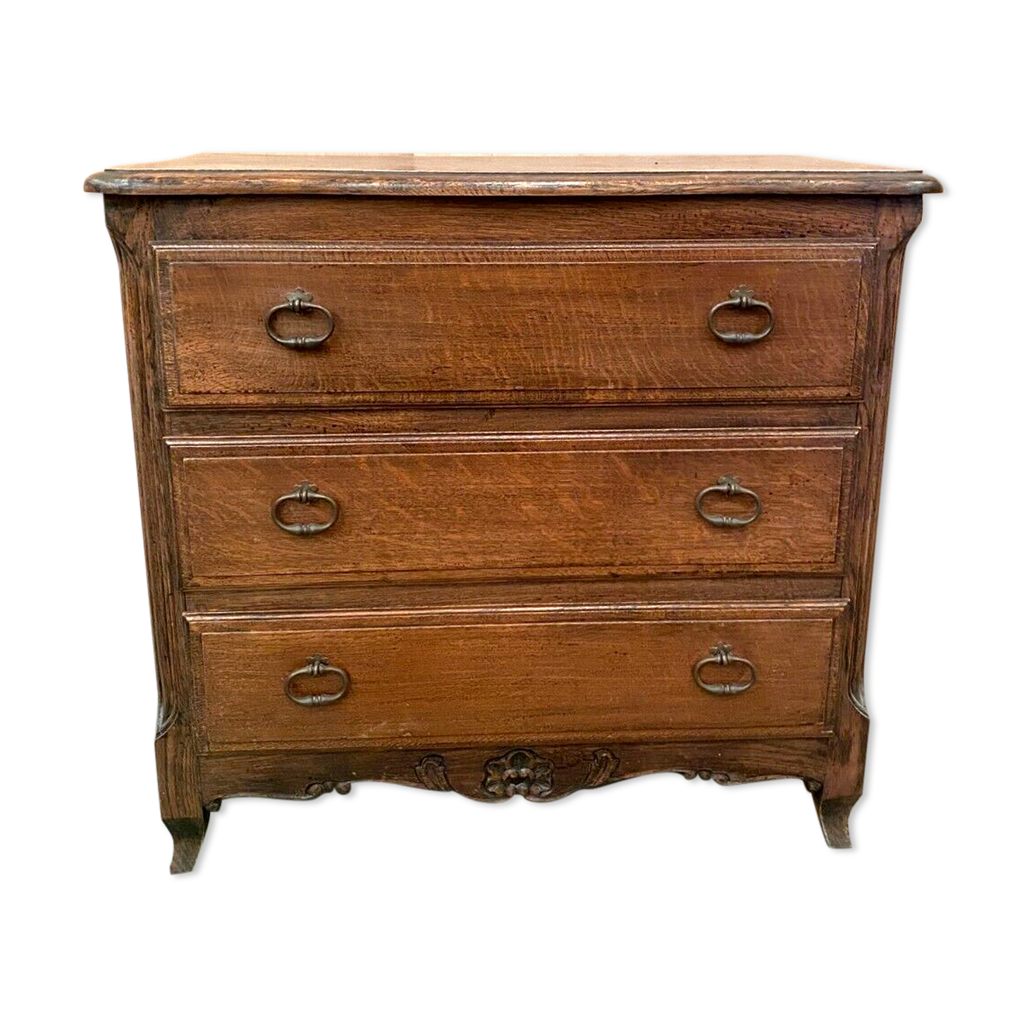 Neo-rustic oak chest of drawers, 20th century