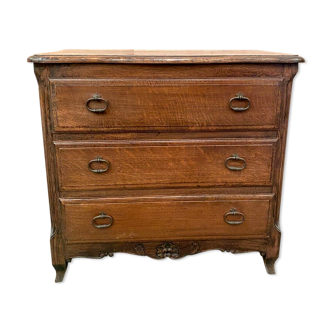 Neo rustic chest of drawers in oak XX century