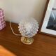 Table lamp, desk, globe in antique glass and brass base
