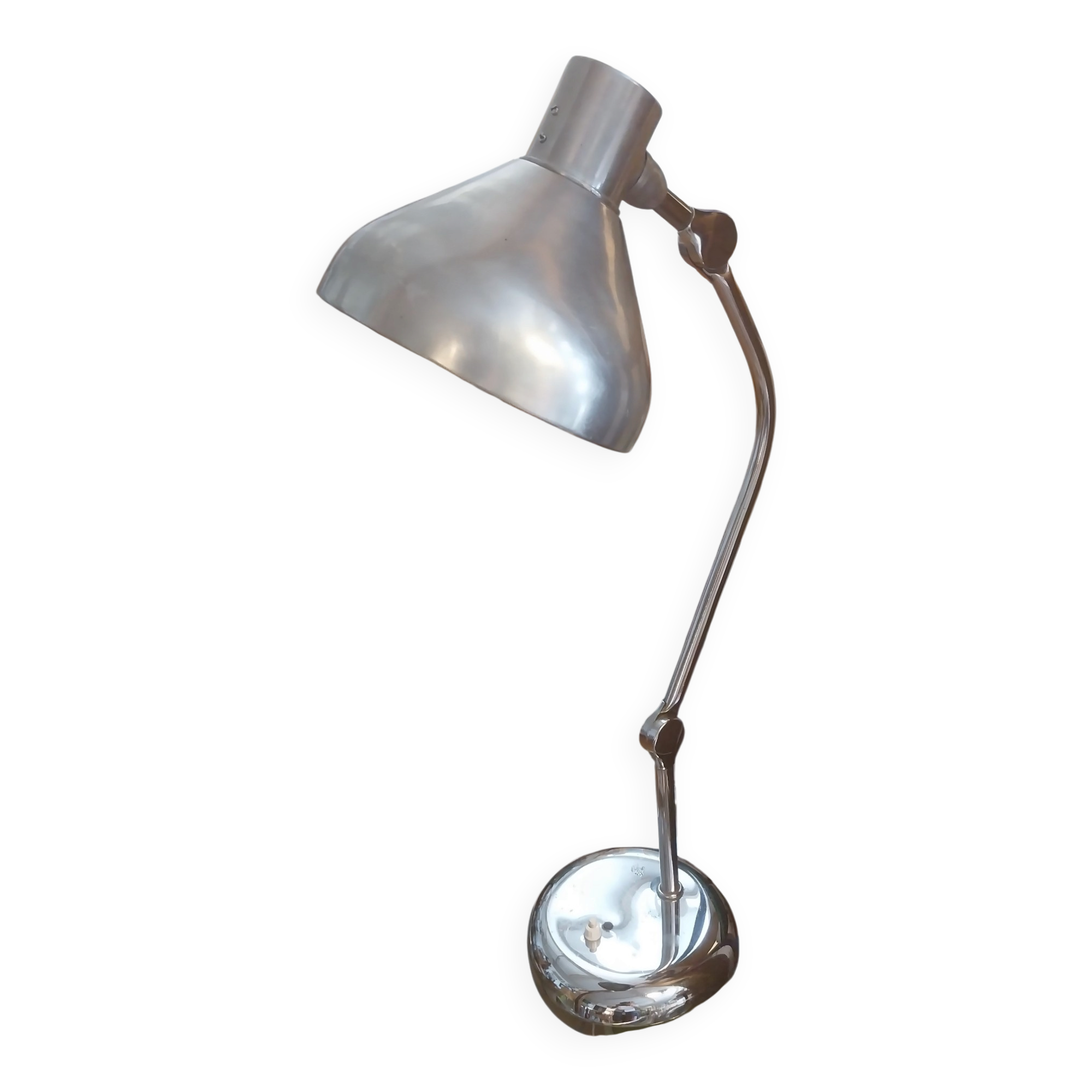 Lampe articulée en métal chromé