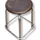 Tabouret réglable en bois et acier