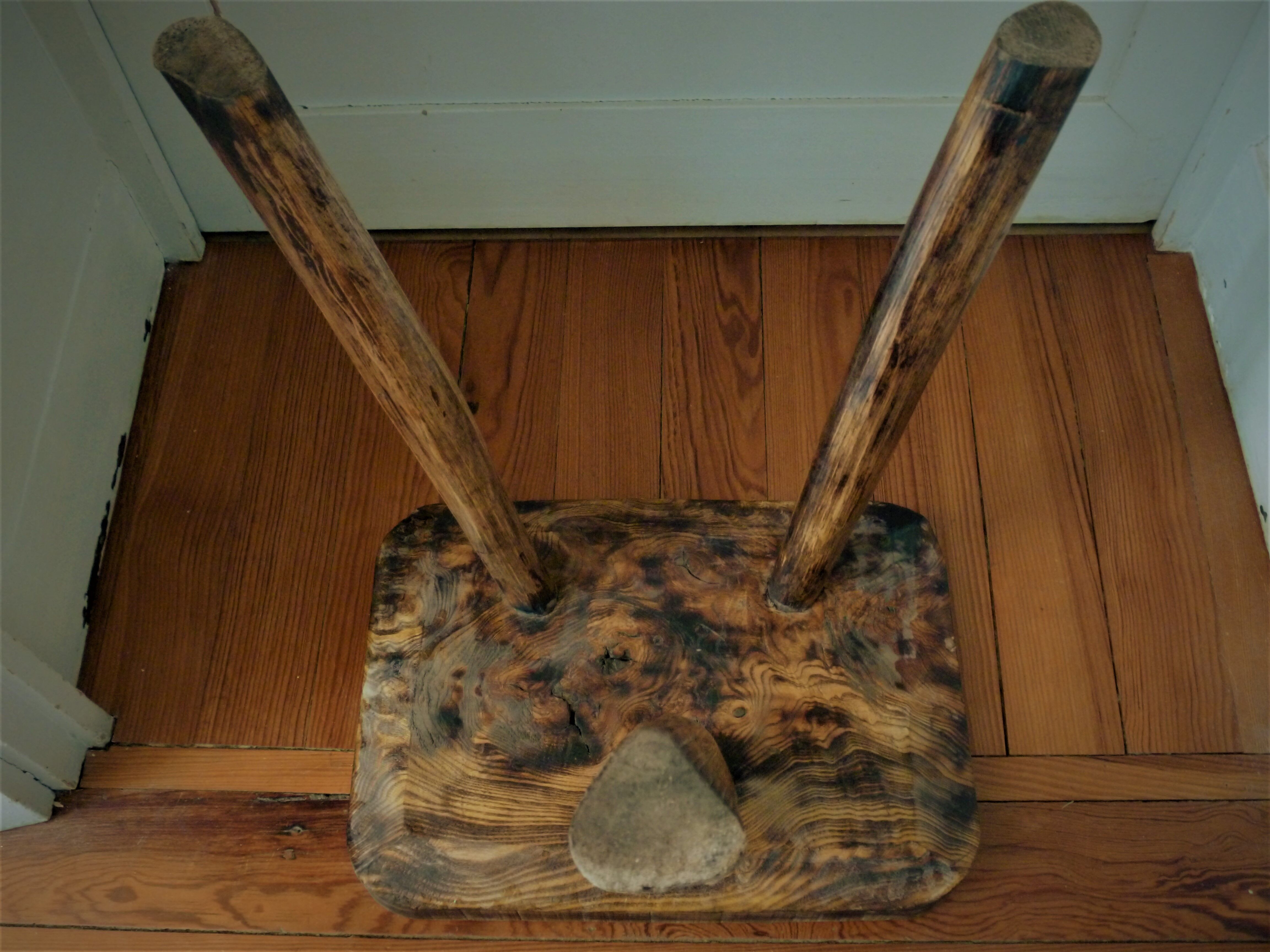 Brutalist stool, 60s-70s