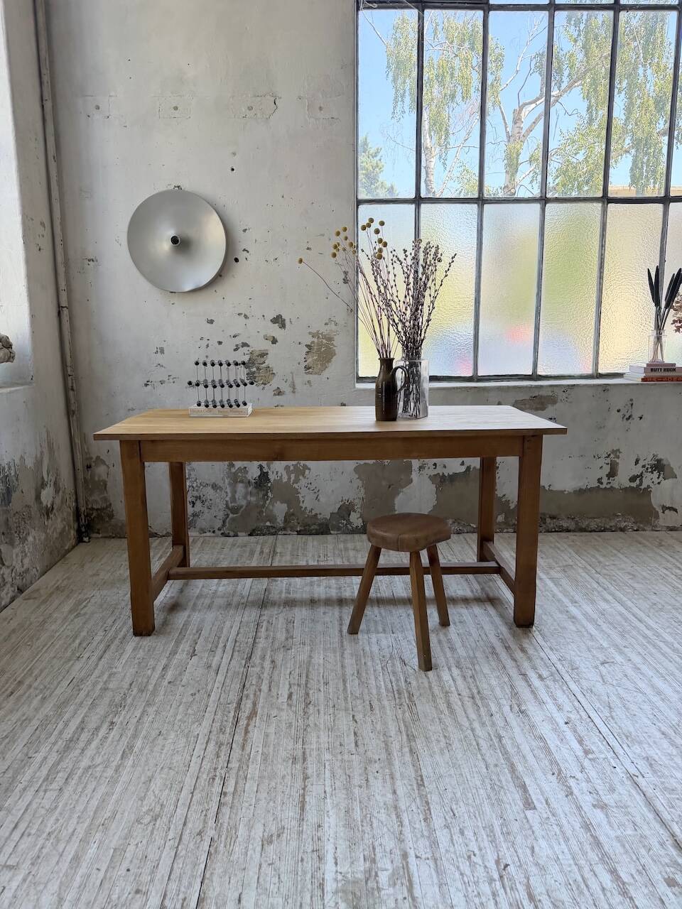 Table de ferme chêne doré 160cm