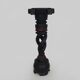 Twisted and engraved blackened wooden pedestal. 1960s 70s.