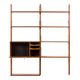 Poul Cadovius wall unit with a bureau and a desk shelf for Cado, 1960s