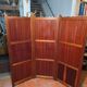 Three-panel screen in mahogany