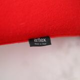 Pair of red Arflex armchairs. Italy, circa 1980