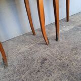 Pair of bedside cherry and bronze