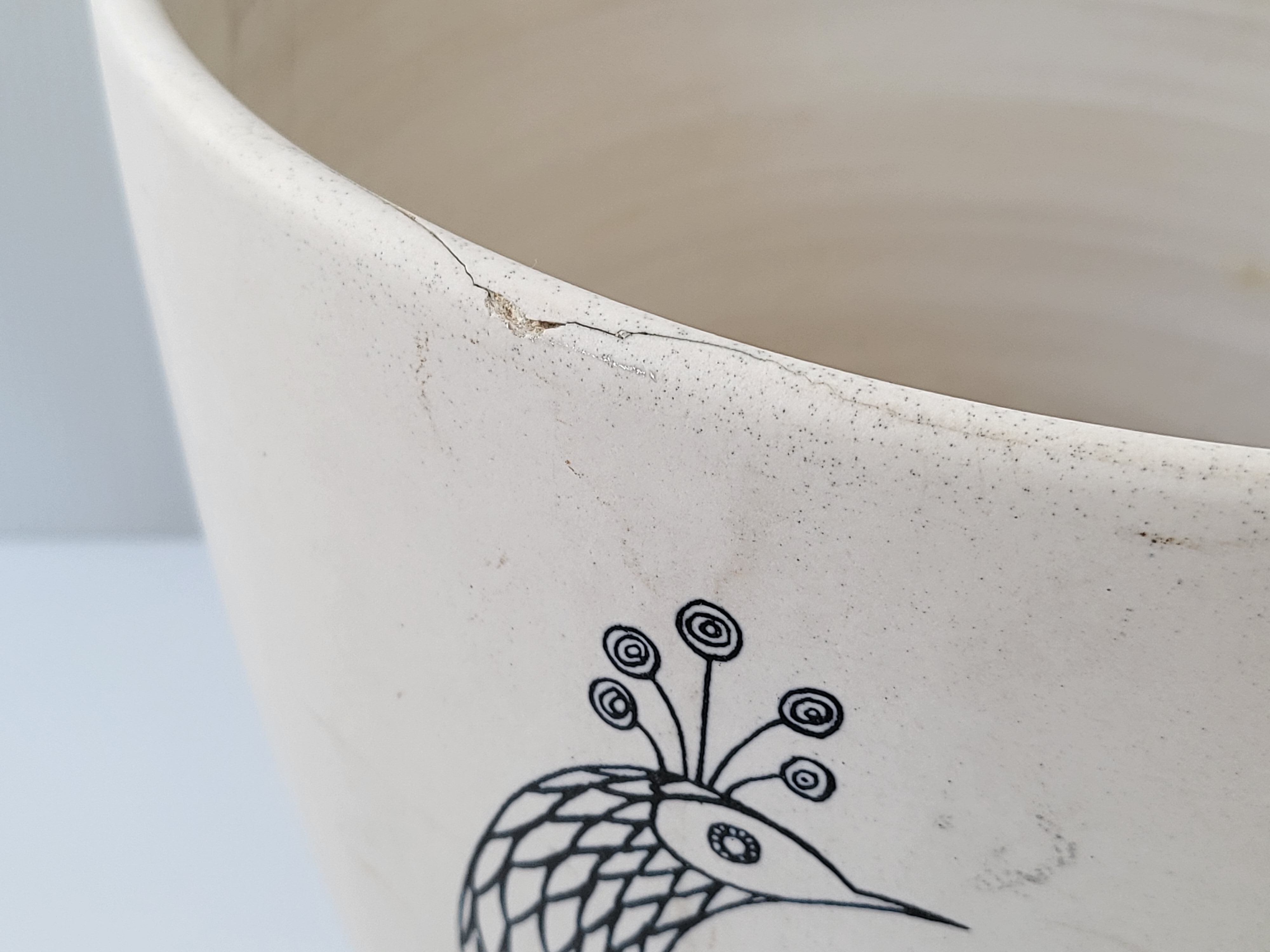 Vintage milet Sèvres peacock pot cover