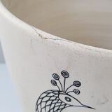 Vintage milet Sèvres peacock pot cover